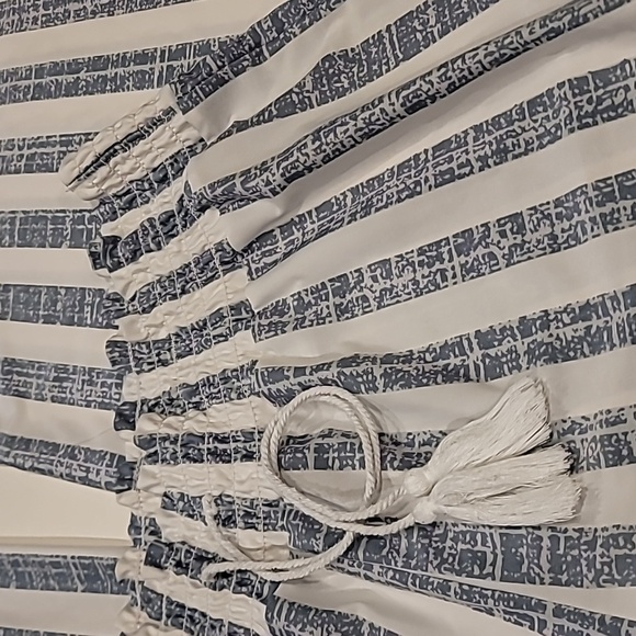 West Loop Tie Waist Striped Lounge Pants Blue White Extra Large - Picture 4 of 9